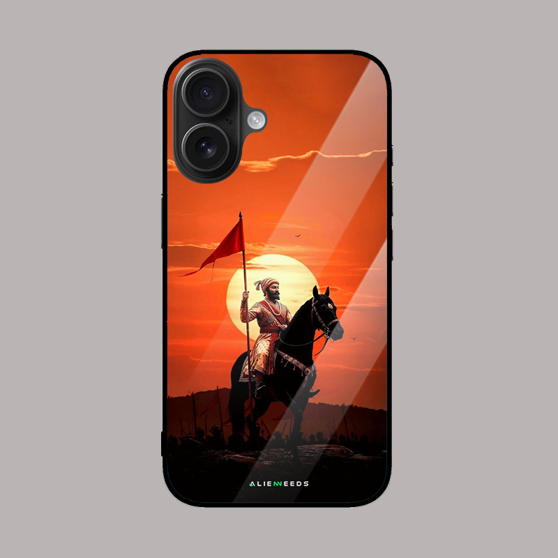 Chhatrapati Shivaji Maharaj glass case β historical phone cover.