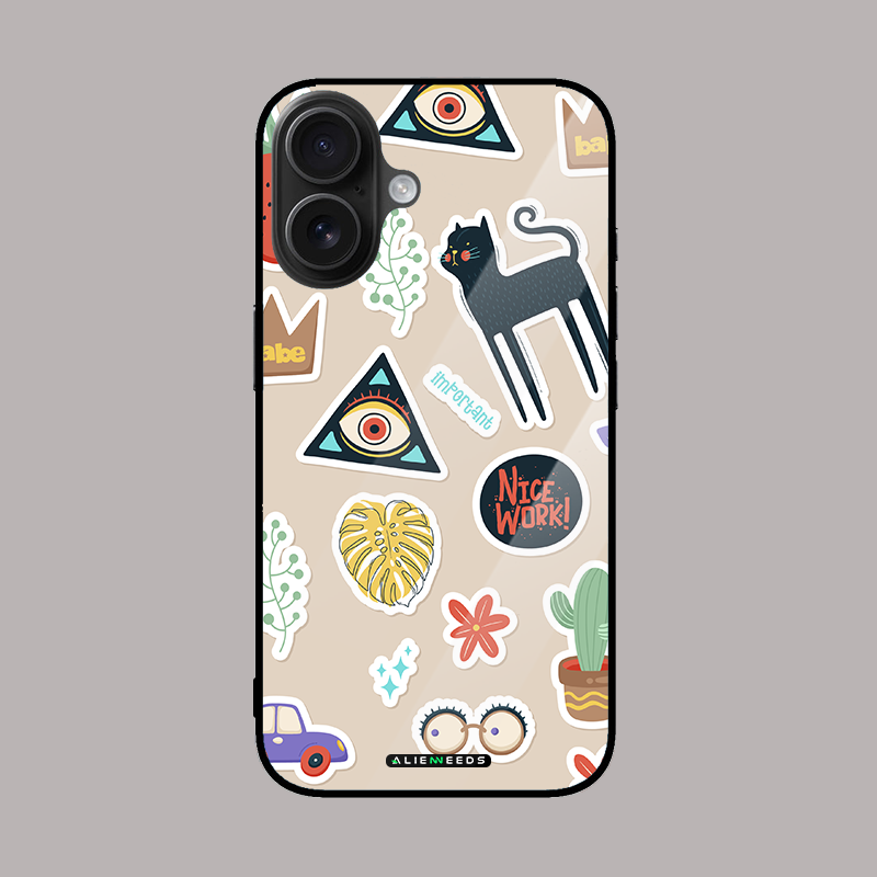 Vintage cartoon classic glass phone case by alienneeds β nostalgic design.