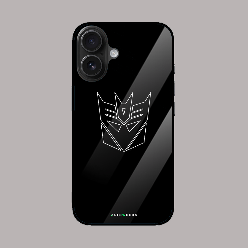 Decepticon logo glass phone case by alienneeds – robot design.