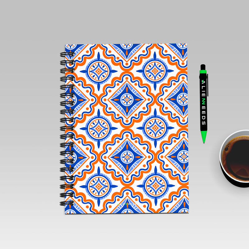 Moroccan Tile Pattern A5 Notebook - Alienneeds.in