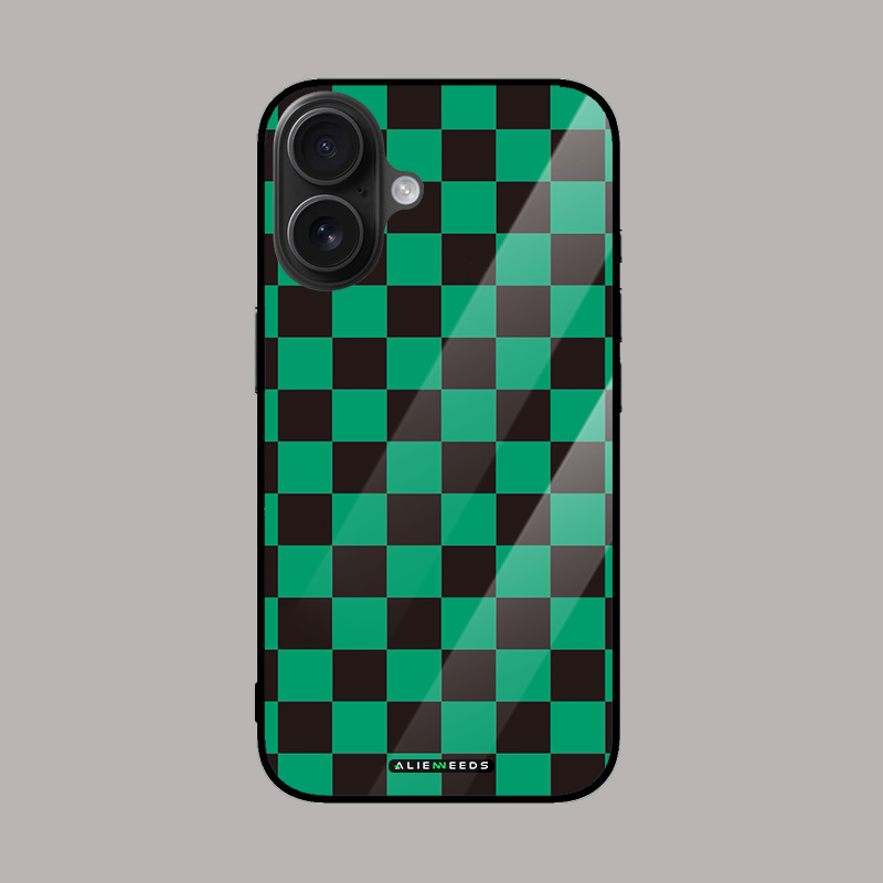 Tanjiro Demon Slayer pattern phone cover – anime glass case by alienneeds.