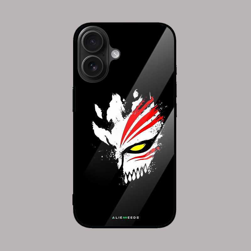 Ichigo Kurosaki hollow mask phone case – anime glass cover by alienneeds.