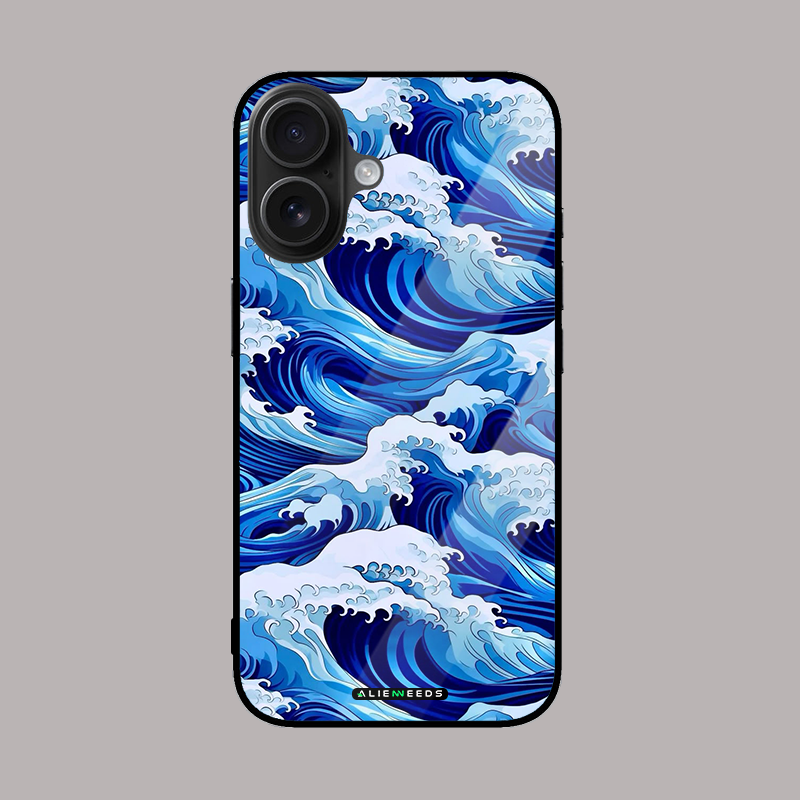 Great Wave off Kanagawa glass case – classic art phone cover by alienneeds.