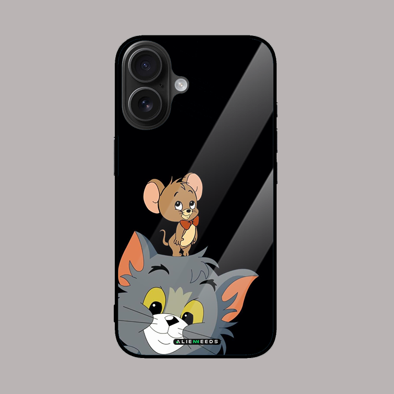 Tom and Jerry mobile cover – classic cartoon glass case by alienneeds.