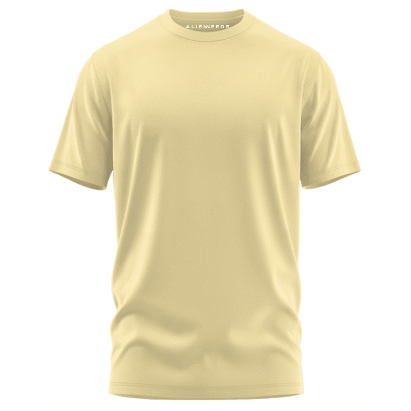 Beige Unisex Basic T-shirt - Alienneeds.in