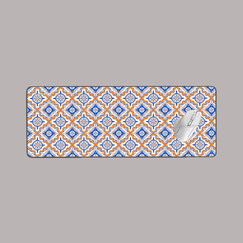Moroccan Tile Pattern Desk Mat - Alienneeds.in