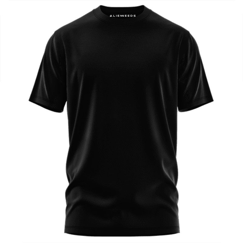 Black Unisex Basic T-shirt - Alienneeds.in