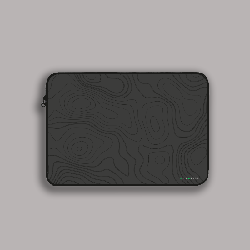 Black Topography  logo Laptop sleeve - Alienneeds.in