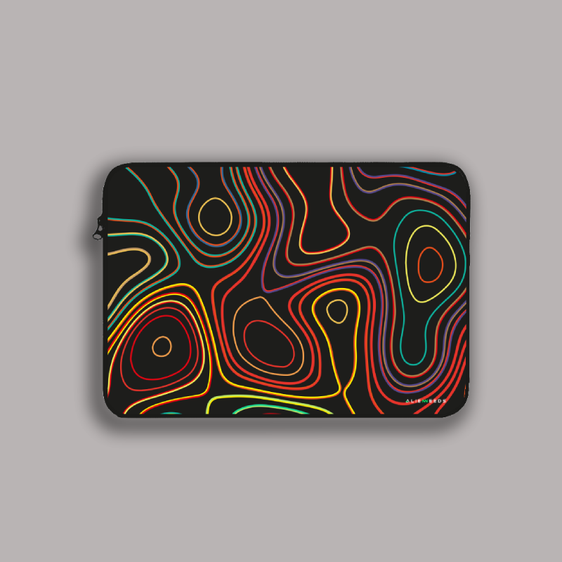 Colorful Lines Topography  Laptop sleeve - Alienneeds.in