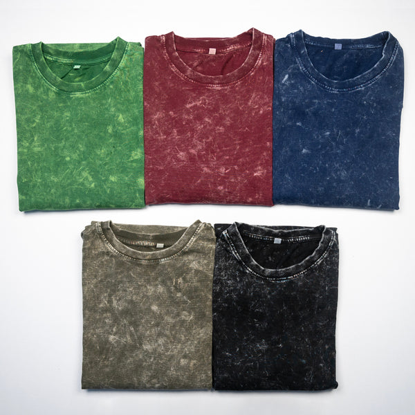 Navy Blue Oversized T-shirt with Acid-Wash Finish (Unisex) - Alienneeds.in